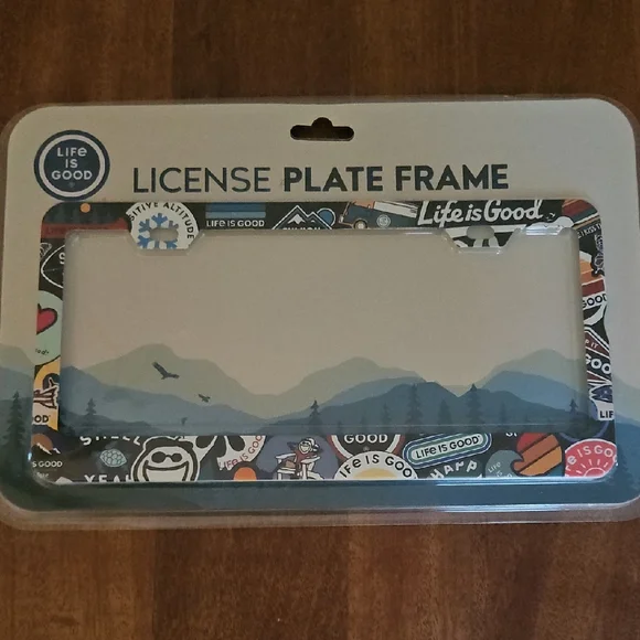 Life Is Good Multicolor License Plate Frame - Picture 1 of 4